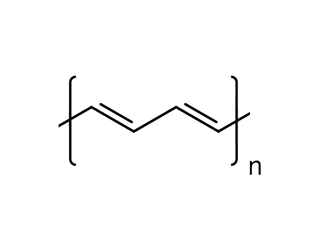 Chemical structure of polyacetylene